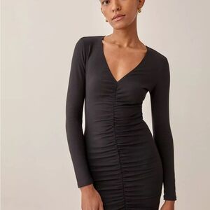 REFORMATION organic cotton new with tag.Black Long Sleeve Dress